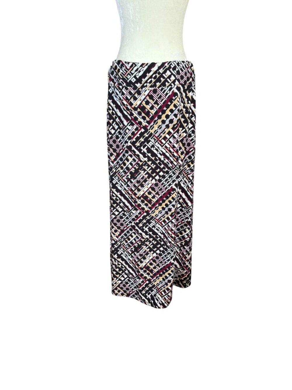 Robert Louis women's multicolored geometric patterned maxi skirt size large